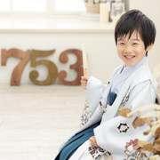 写真館ピノキオ　王子店　七五三　写真　着物　男の子