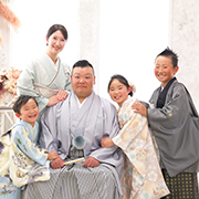 光が丘店　七五三　和装　5歳　家族