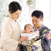 光が丘お宮参り写真　家族