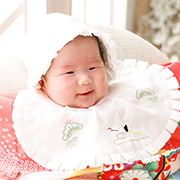 光が丘お宮参り写真　和装　一つ身