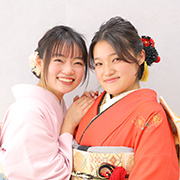 光が丘成人写真　振袖　姉妹