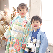 田無店　七五三　着物7歳　兄弟