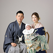 調布お宮参り写真　家族