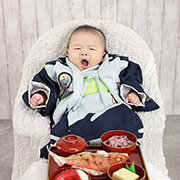 調布お宮参り写真　お食い初め