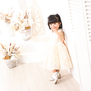馬込七五三3歳写真　ドレス