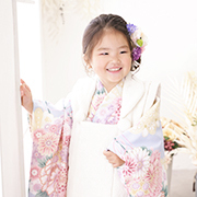上大岡七五三3歳写真 着物