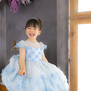 上大岡七五三3歳写真　ドレス