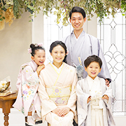 川口店　七五三　着物5歳　家族