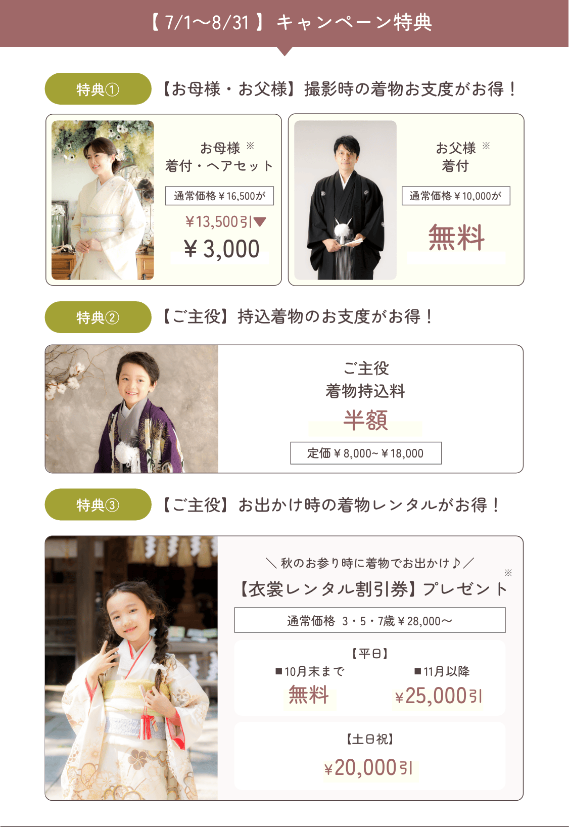 期間限定特典